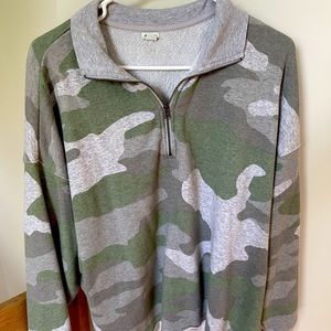 Camo quarter-zip sweatshirt
